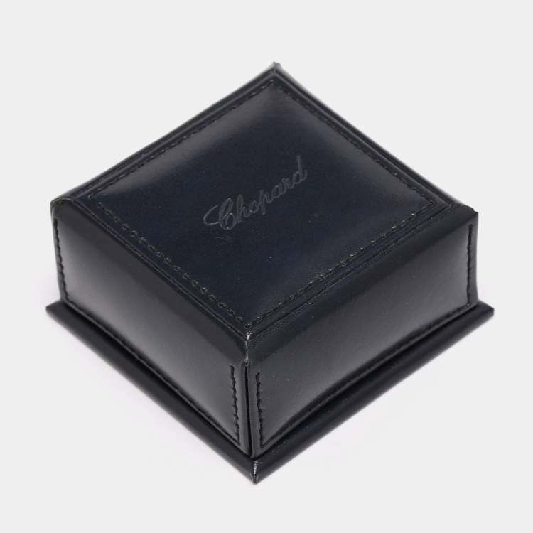 Pre Owned Chopard Happy Diamonds Icon Diamond 18k Yellow Gold Ring Size 50.5