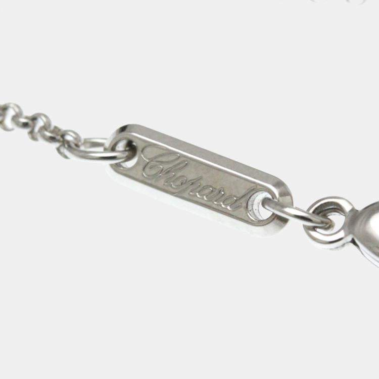 Pre Owned Chopard Happy Diamonds 18K White Gold and Diamond Pendant Necklace