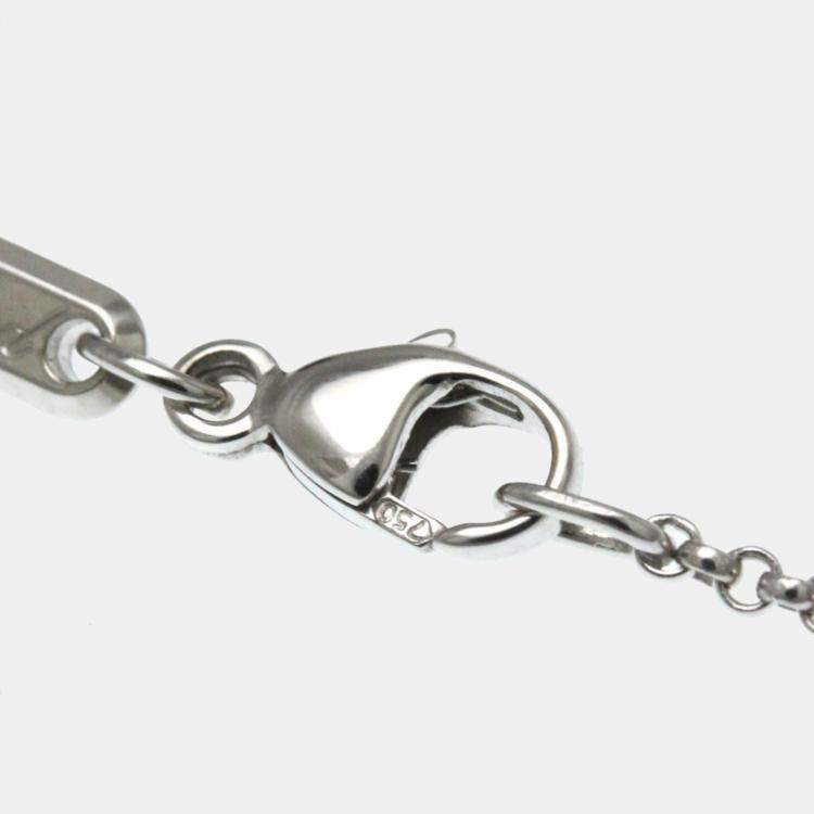 Pre Owned Chopard Happy Diamonds 18K White Gold and Diamond Pendant Necklace