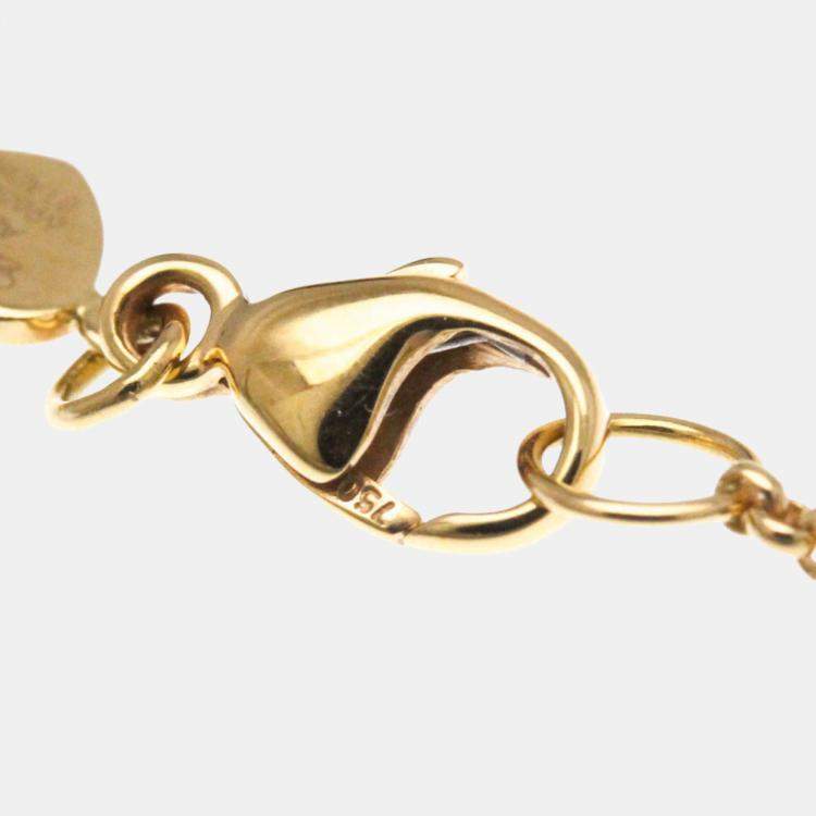 Pre Owned Chopard Happy Hearts 18K Rose Gold and Mother of Pearl Pendant Necklace