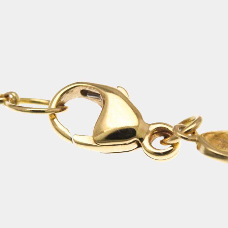 Pre Owned Chopard Happy Hearts 18K Rose Gold and Mother of Pearl Pendant Necklace