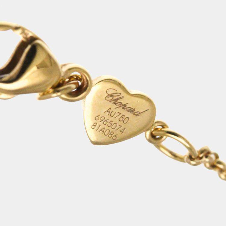 Pre Owned Chopard Happy Hearts 18K Rose Gold and Mother of Pearl Pendant Necklace