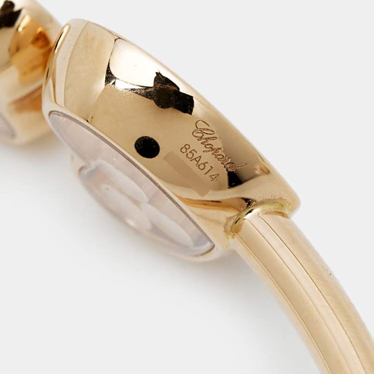 Pre Owned Chopard Happy Diamonds Icons Diamond 18K Rose Gold Open Cuff Bracelet