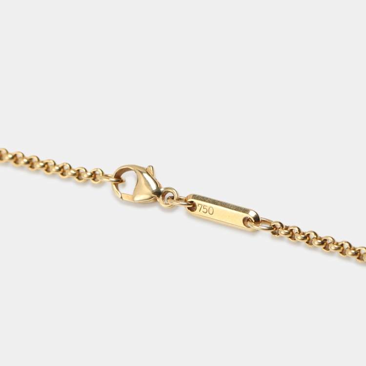 Pre Owned Chopard Happy Diamonds Icon 18k Yellow Gold Pendant Necklace