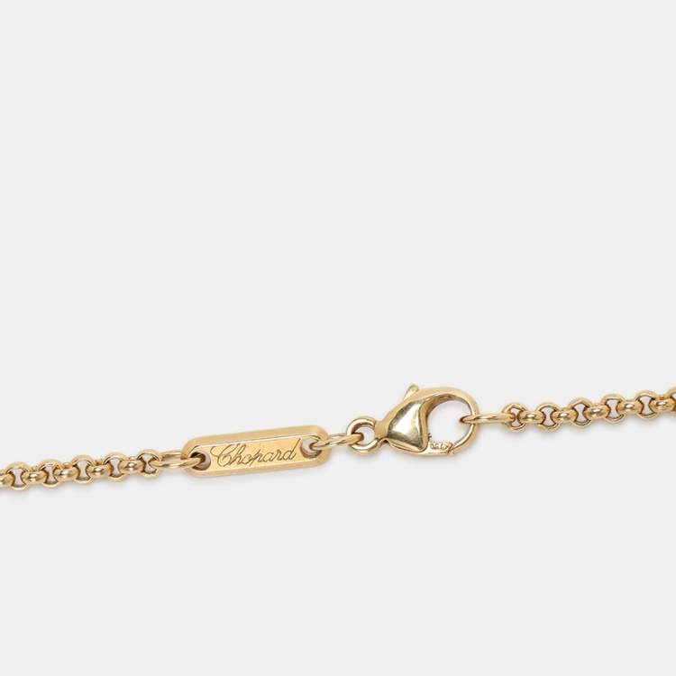 Pre Owned Chopard Happy Diamonds Icon 18k Yellow Gold Pendant Necklace