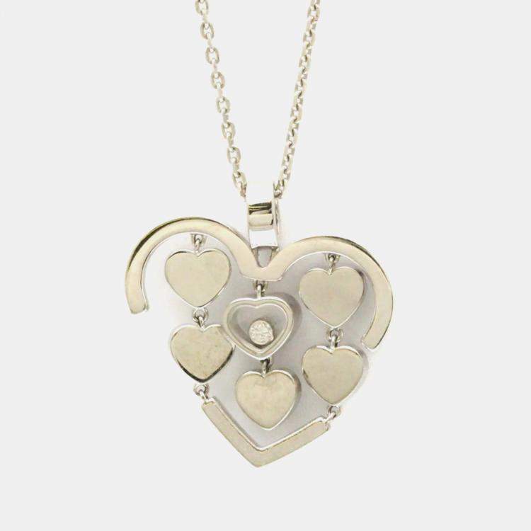 Pre Owned Chopard Amore 18K White Gold and Diamond Necklace