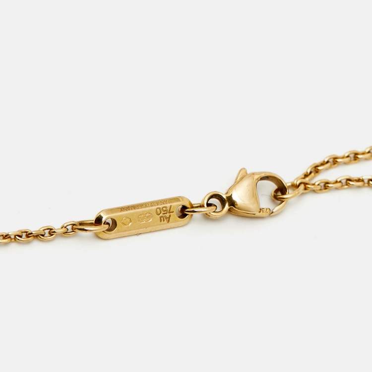 Pre Owned Chopard Happy Diamonds Heart 18k Yellow Gold Anklet Bracelet