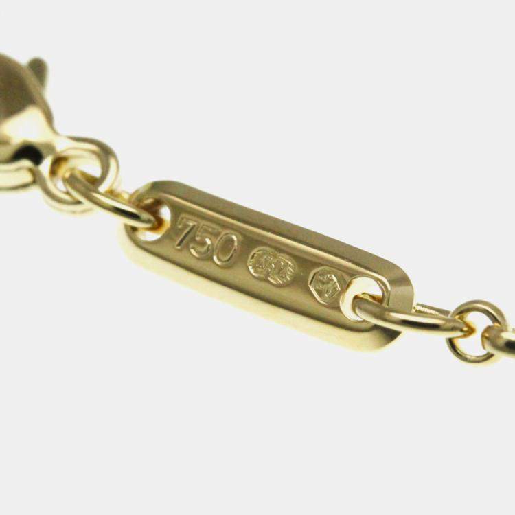 Pre Owned Chopard Happy Hearts 18K Yellow Gold Diamond Pendant Necklace