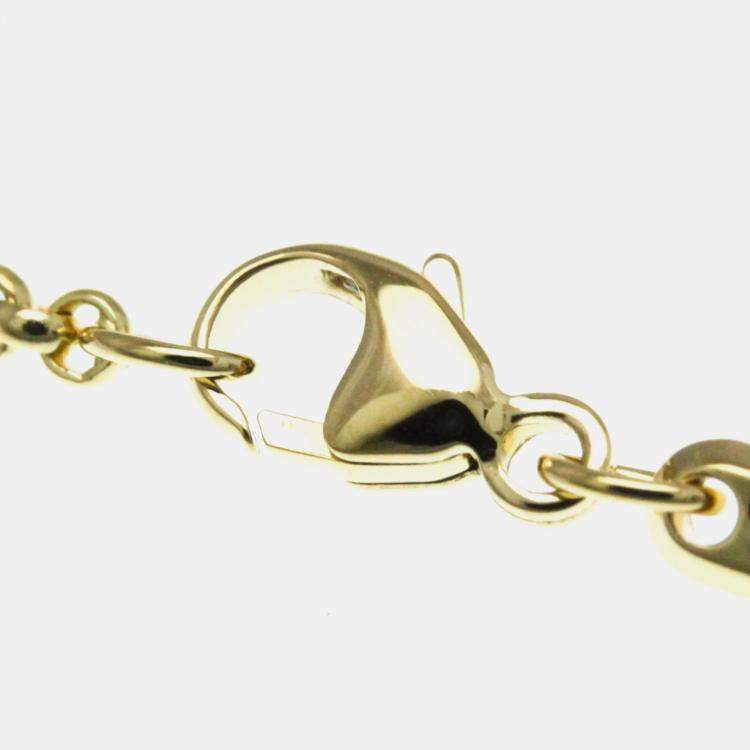 Pre Owned Chopard Happy Hearts 18K Yellow Gold Diamond Pendant Necklace