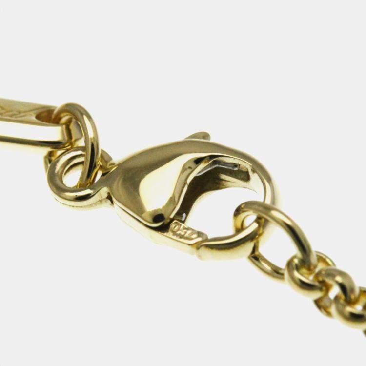 Pre Owned Chopard Happy Hearts 18K Yellow Gold Diamond Pendant Necklace