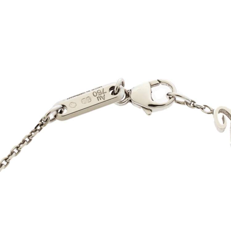 Pre Owned Chopard Happy Diamonds Icons 18K White Gold Chain Link Bracelet