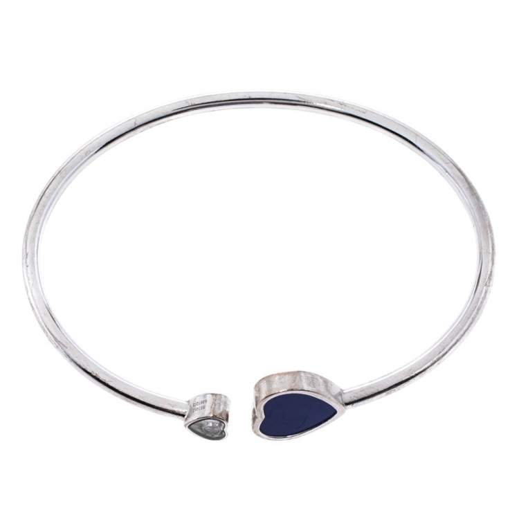 مملوكة مسبقًا Chopard Happy Diamond Hearts Lapis Lazuli 18K White Gold Bracelet S