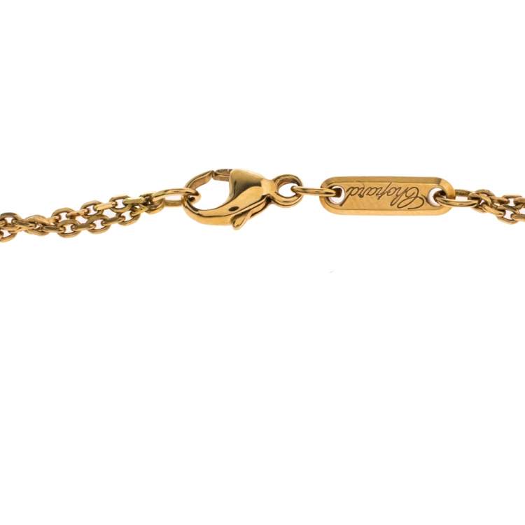Pre Owned Chopard Happy Diamonds 18K Yellow Gold Pendant Necklace