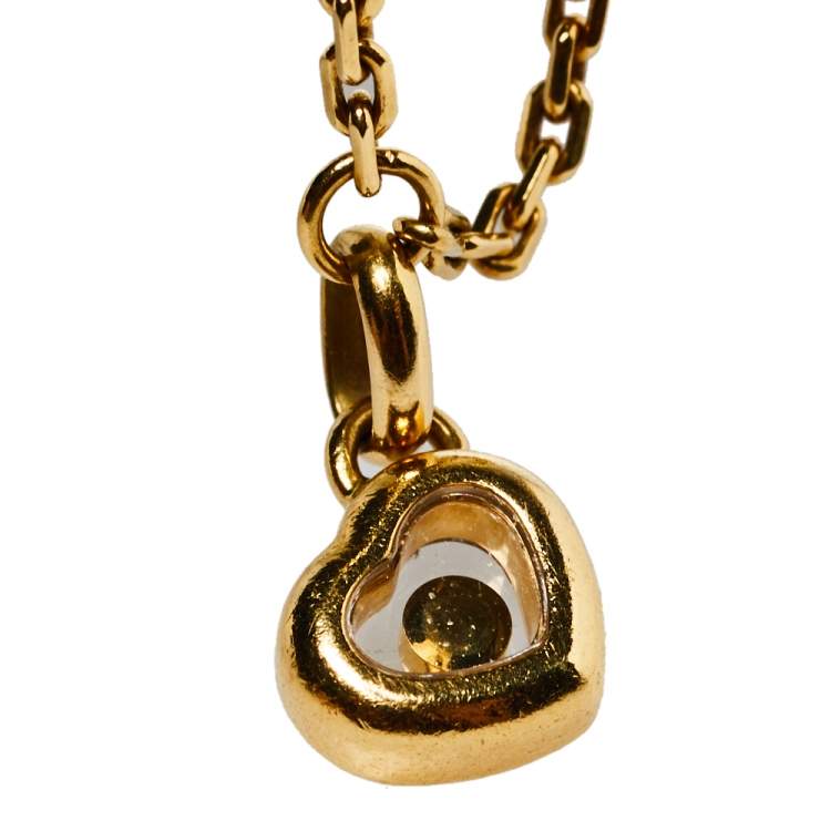 Pre Owned Chopard Happy Diamonds Heart Motif 18K Yellow Gold Bracelet