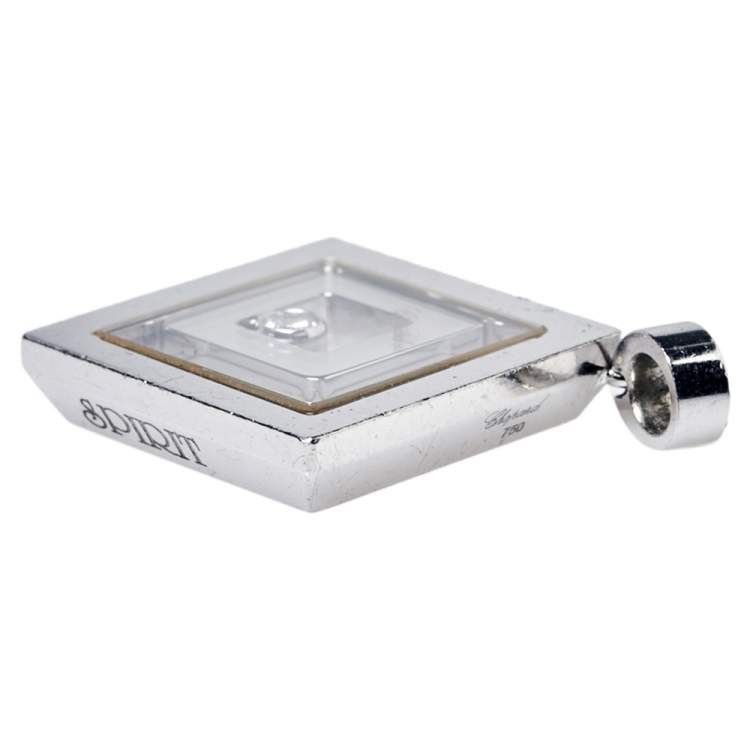 Pre Owned Chopard Happy Spirit Diamond 18K White Gold Pendant 