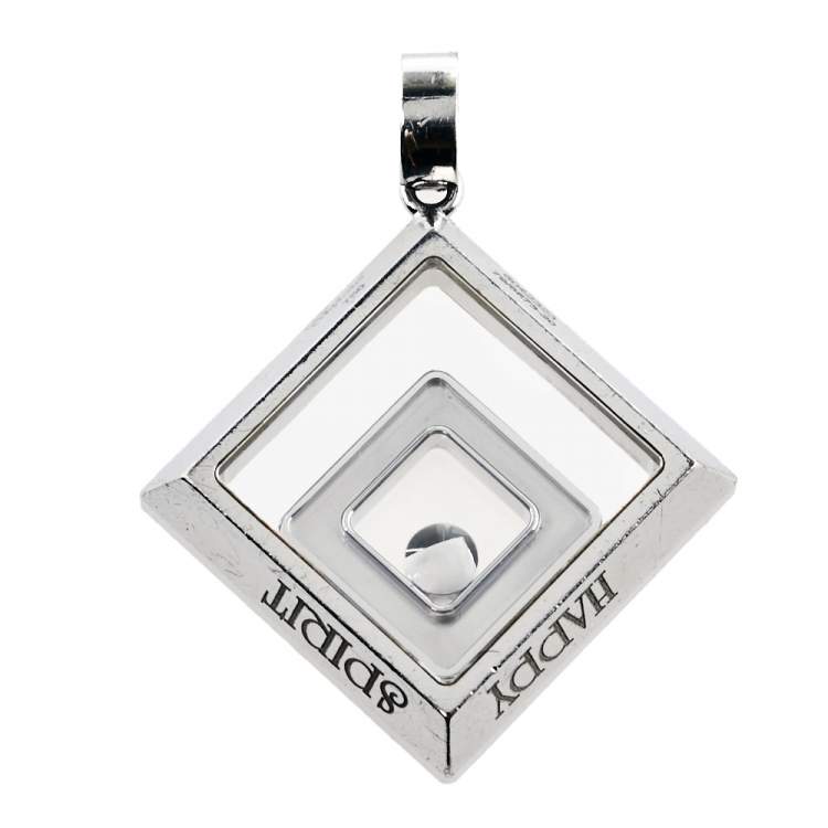 Pre Owned Chopard Happy Spirit Diamond 18K White Gold Pendant 