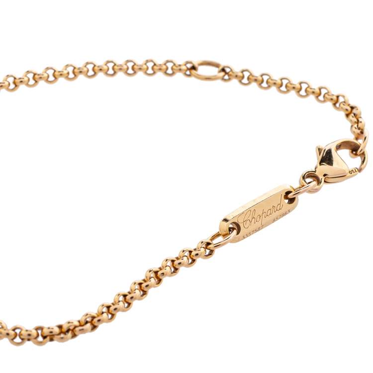 Pre Owned Chopard Happy Diamond Evils Eye 18K Rose Gold Bracelet