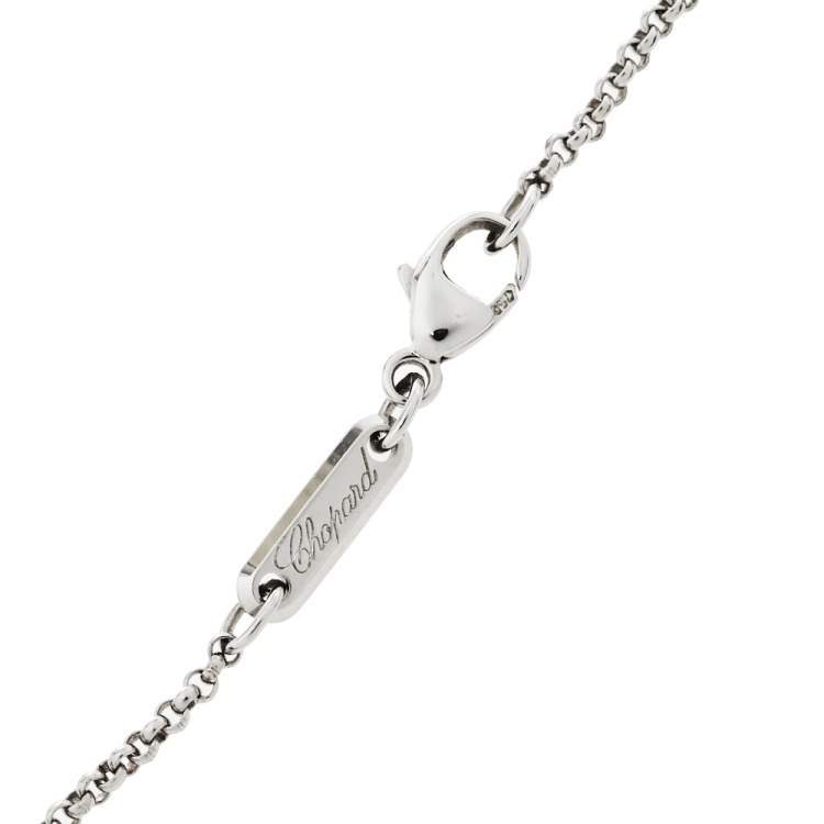 Pre Owned Chopard Chopardissimo 18K White Gold Pendant Necklace
