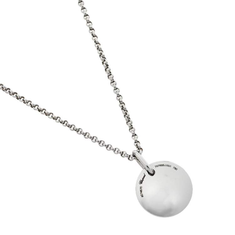 Pre Owned Chopard Chopardissimo 18K White Gold Pendant Necklace
