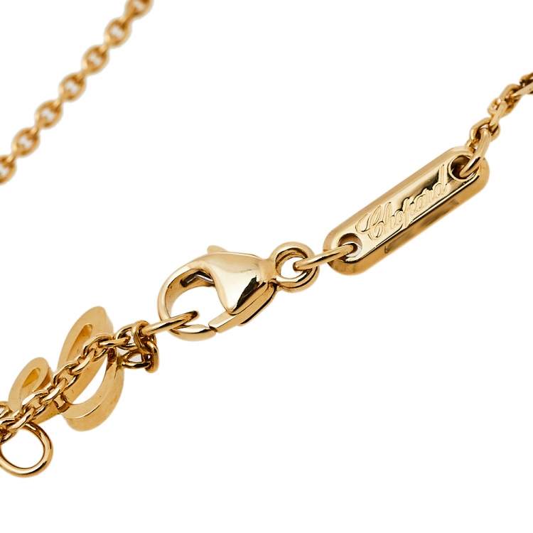 Pre Owned Chopard Happy Diamonds Icons 18K Yellow Gold Chain Link Bracelet