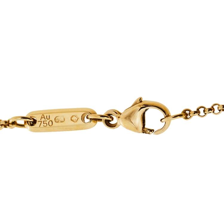 Pre Owned Chopard Happy Diamonds Icons 18K Yellow Gold Pendant Necklace 