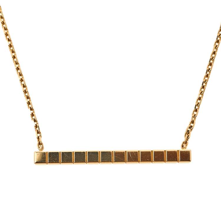 Pre Owned Chopard Ice Cube Pure Diamond 18K Yellow Gold Necklace 