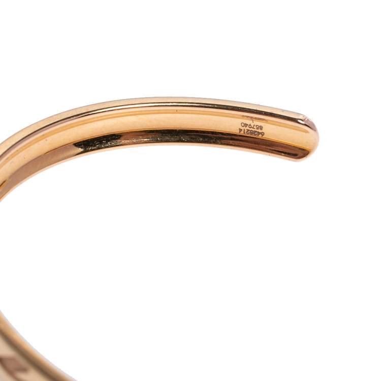 Pre Owned Chopard Chopardissimo 18K Rose Gold Open Cuff Bangle Bracelet 