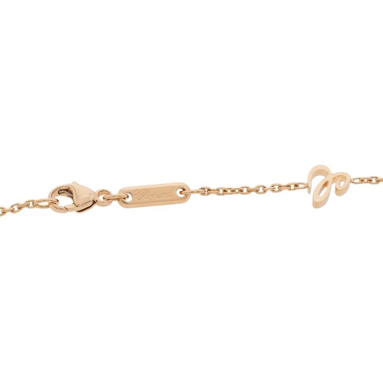 Pre Owned Chopard Happy Diamonds Icons 18k Yellow Gold Heart Pendant Necklace