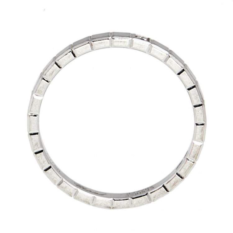 Pre Owned Chopard Ice Cube Pure Diamond 18K White Gold Band Ring 53