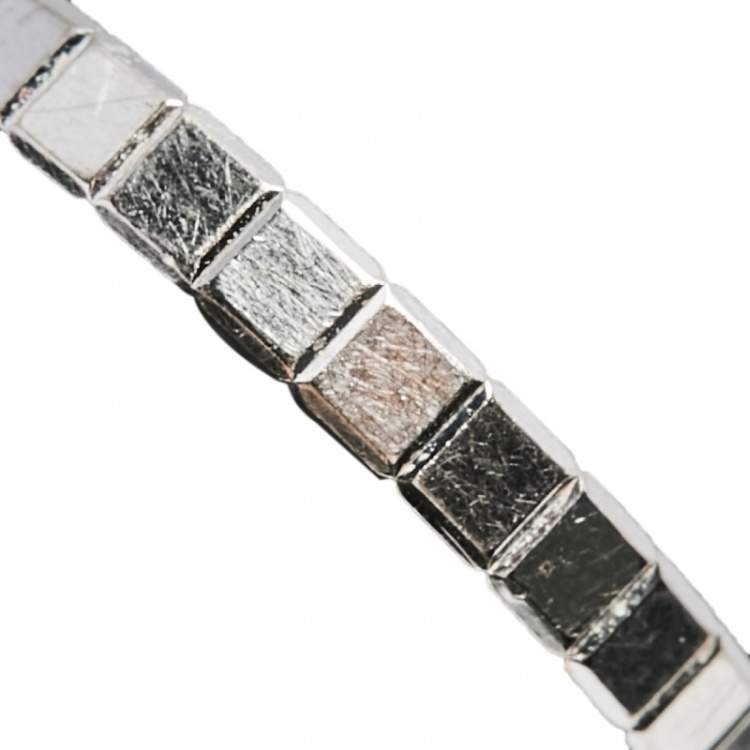 Pre Owned Chopard Ice Cube Pure Diamond 18K White Gold Band Ring 53