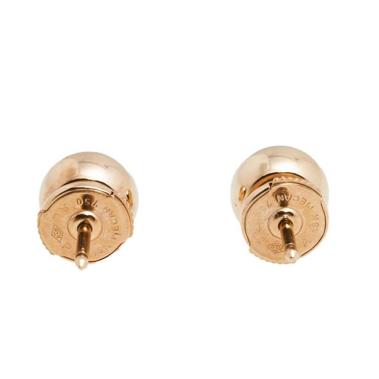 مملوكة مسبقًا Chopard Miss Happy Diamonds 18k Rose Gold Earrings