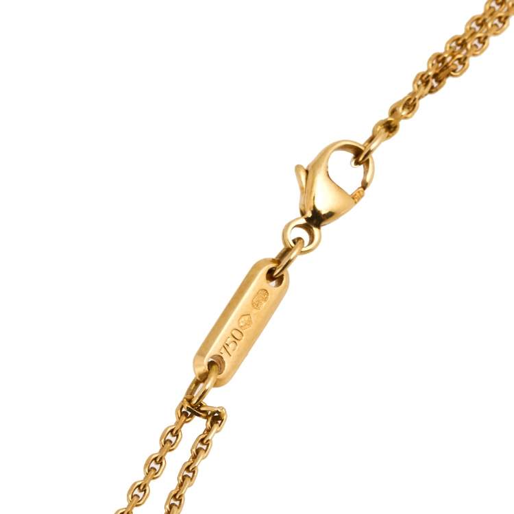 مملوكة مسبقًا Chopard Happy Spirit Heart Diamond 18k Yellow Gold Pendant Necklace