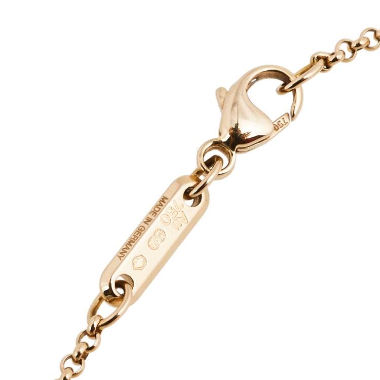 Pre Owned Chopard Happy Hearts Diamond 18K Rose Gold Bracelet