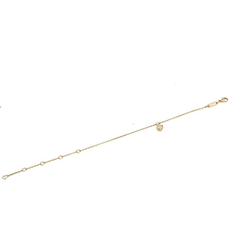 Pre Owned Chopard Miss Happy Diamond 18k Yellow Gold Bracelet