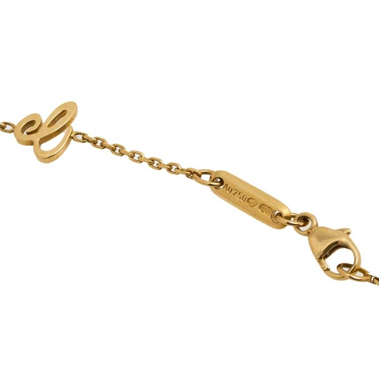 Pre Owned Chopard  Happy Diamond 18K Yellow Gold Pendant Necklace