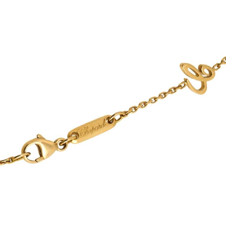 Pre Owned Chopard  Happy Diamond 18K Yellow Gold Pendant Necklace
