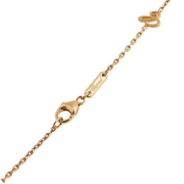 Pre Owned Chopard Happy Diamonds 18K Rose Gold Diamond Pendant Necklace