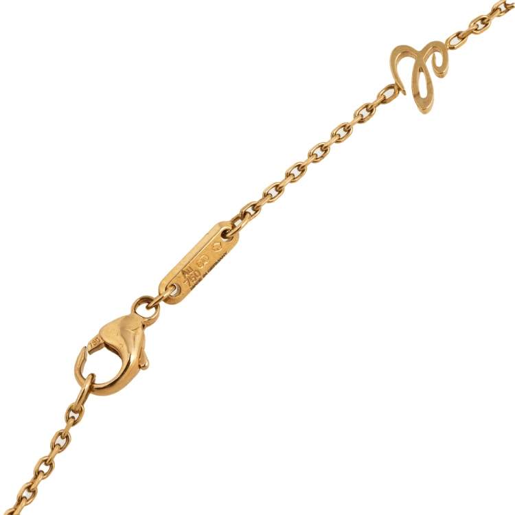 Pre Owned Chopard Happy Diamonds 18K Rose Gold Diamond Pendant Necklace