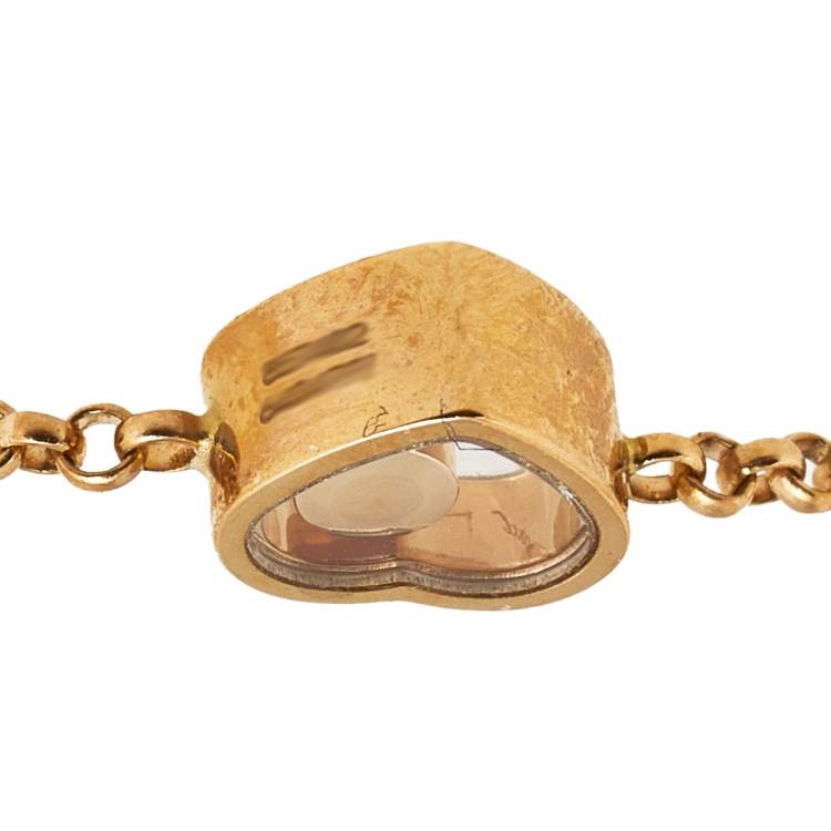 Pre Owned Chopard Happy Hearts Diamond  18k Rose Gold Bracelet