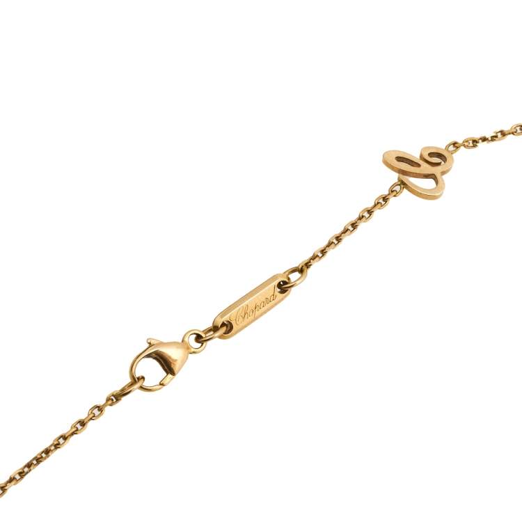 Pre Owned Chopard Happy DIamond Happy Emotion Diamond 18K Rose Gold Pendant Necklace