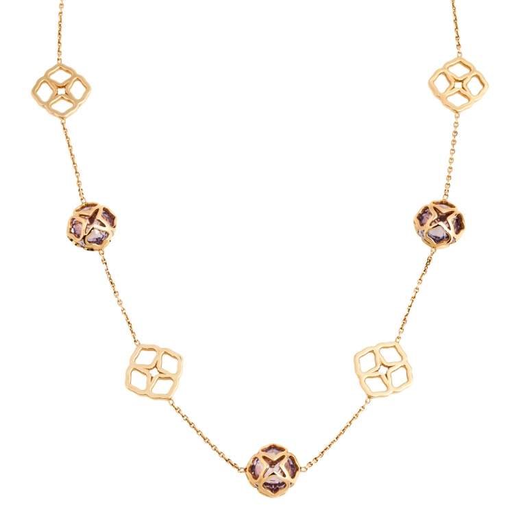 Pre Owned Chopard Imperiale Amethyst 18K Rose Gold Necklace