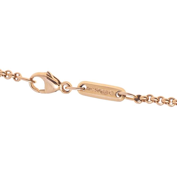 Pre Owned Chopard Happy Diamond Good Luck Charm Hamsa Hand 18K Rose Gold Bracelet
