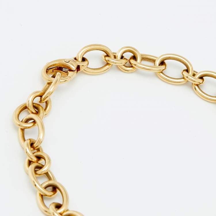 Pre Owned Chopard Diamond 18k Yellow Gold Charm Bracelet