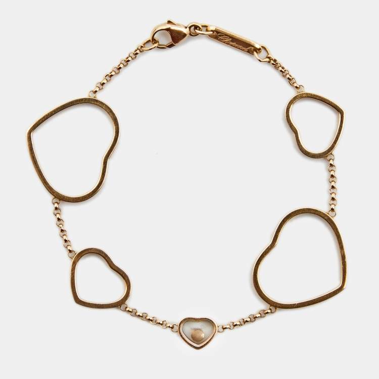 مملوكة مسبقًا Chopard Happy Hearts Diamond 18k Rose Gold Bracelet
