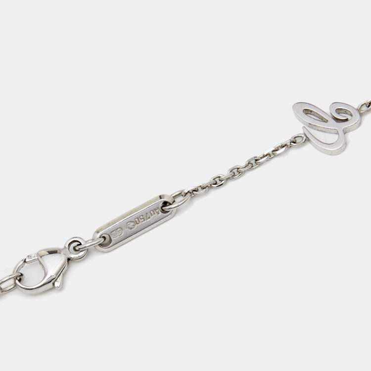 Pre Owned Chopard Happy Diamonds 18k White Gold Pendant Necklace