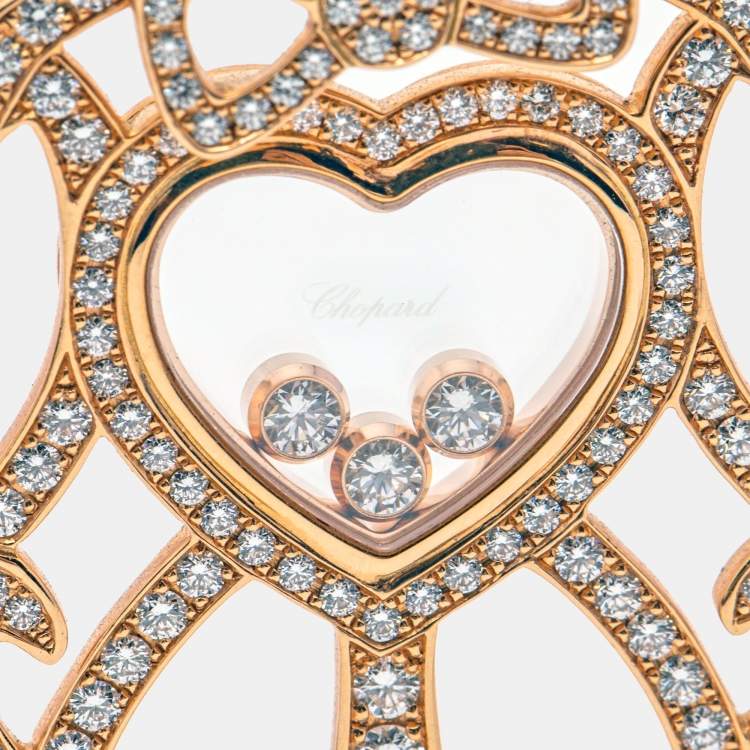 Pre Owned Chopard Happy Diamonds Clown 18k Rose Gold Pendant Necklace