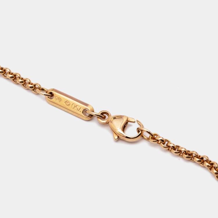 Pre Owned Chopard Happy Diamonds Clown 18k Rose Gold Pendant Necklace