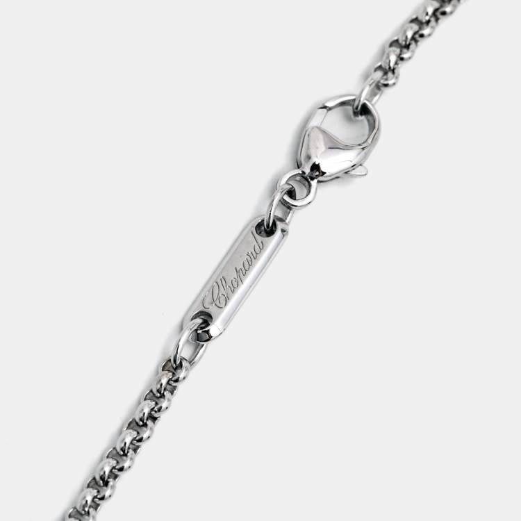 Pre Owned Chopard Happy Diamond Icons Diamond 18k White Gold Bracelet