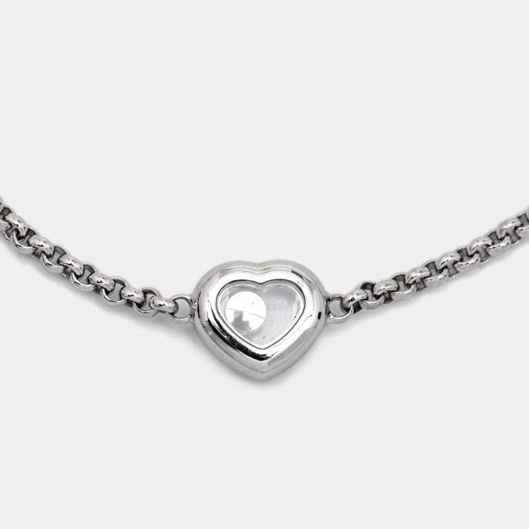 Pre Owned Chopard Happy Diamond Icons Diamond 18k White Gold Bracelet