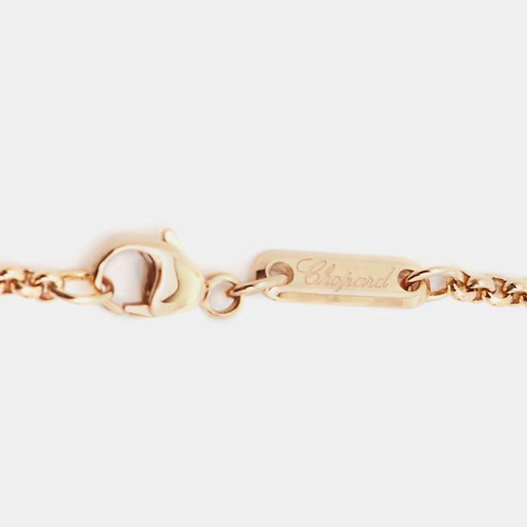 مملوكة مسبقًا Chopard Happy Diamond Hamsa Hand 18k Rose Gold Bracelet
